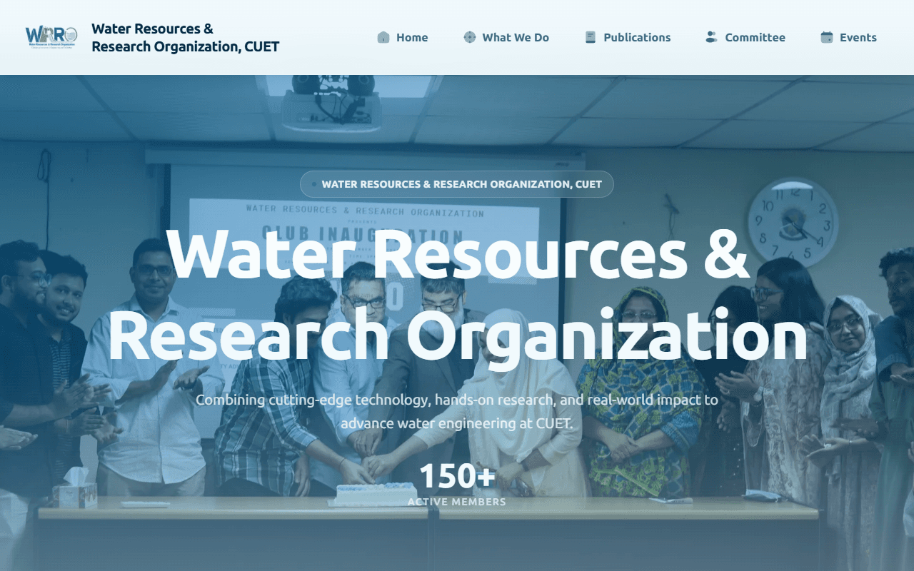 Screenshot of WRRO CUET